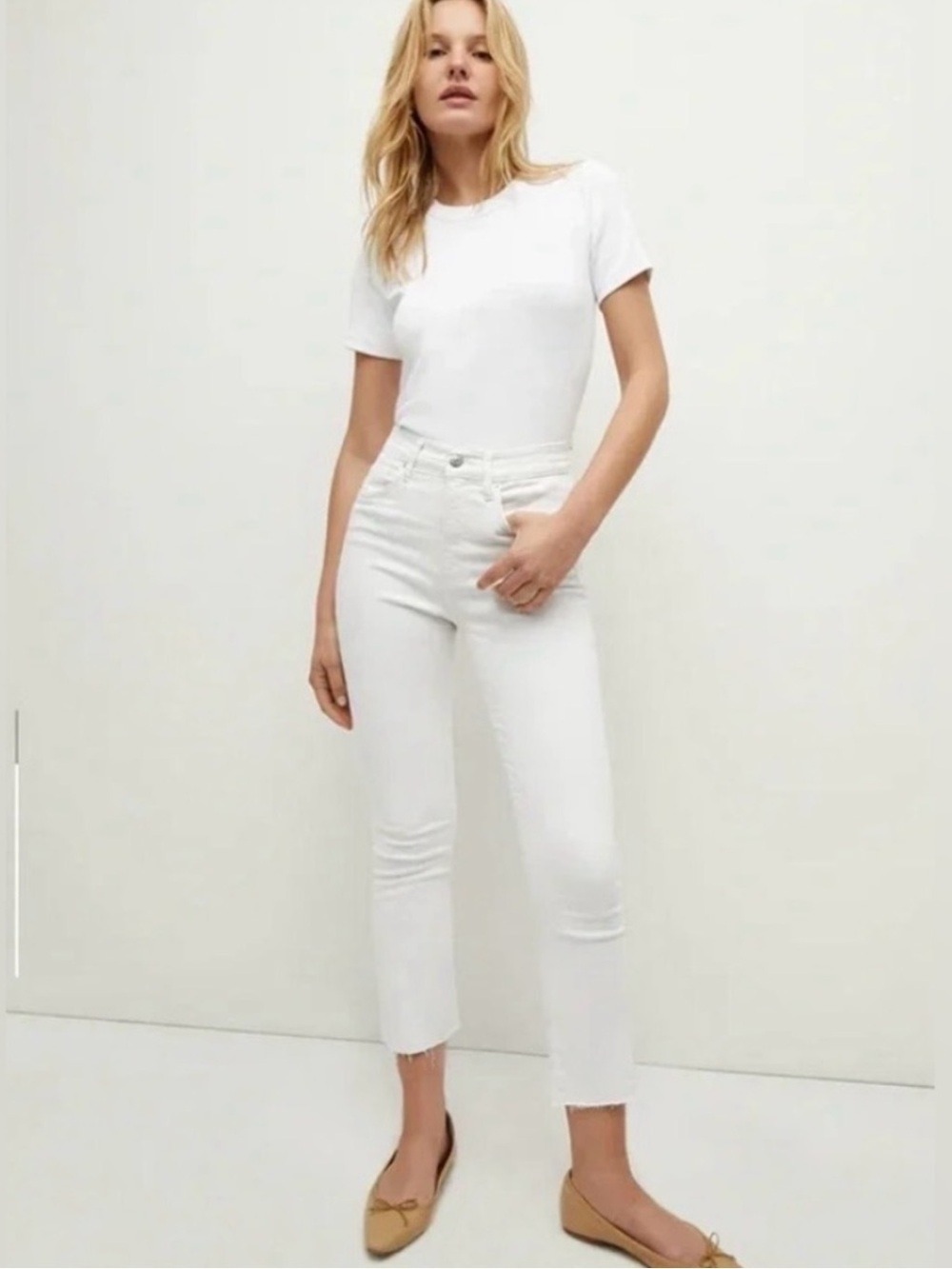 Veronica Beard Carly High Rise Kick Flare Jeans in White